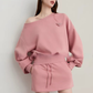 One-Shoulder Sweatshirt Top / Mini Skirt DPY0069