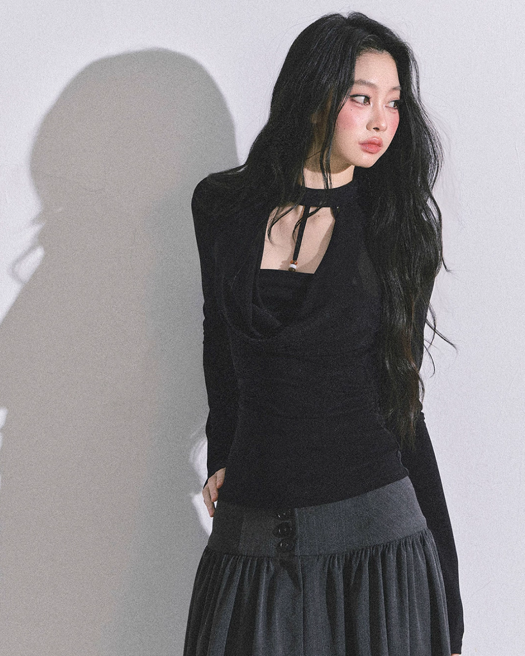 Choker Style Long Sleeve Top LAS0043