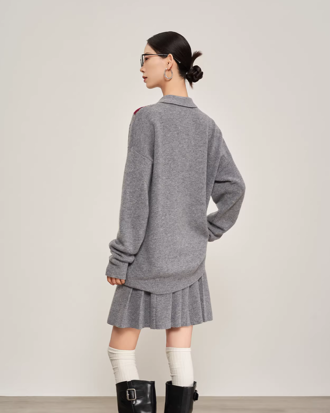 Argyle Knit Tops / Knit Mini Skirt SUY0028