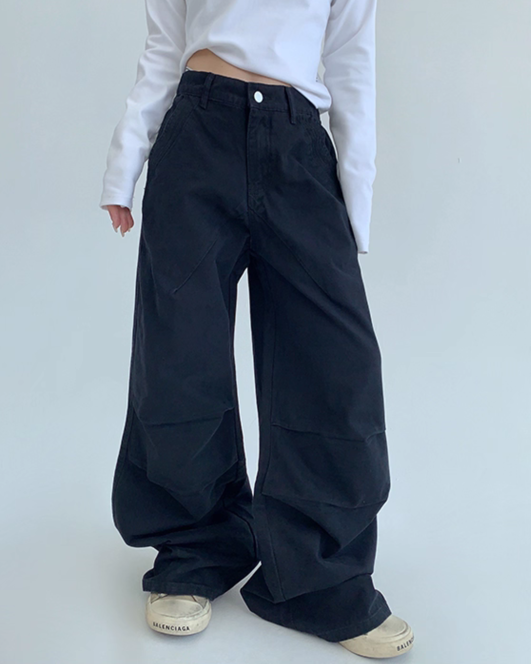 Oversized Denim Cargo Pants YLS0936