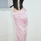 Pink Pleated Mop Skirt JNS0009