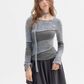 Diagonal Design Top with Choker ZZF0362
