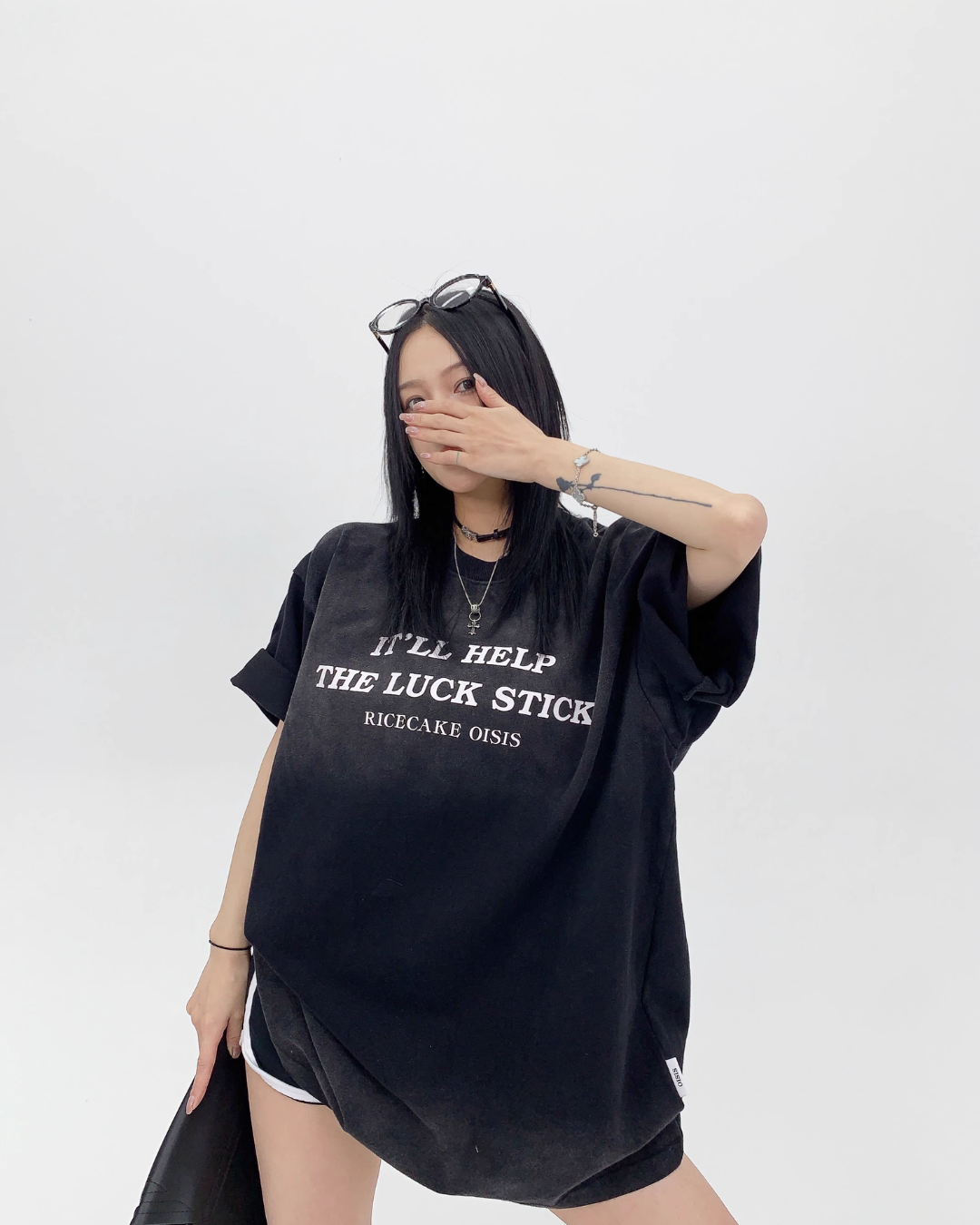 Washed Logo Print T-Shirt YLS0291