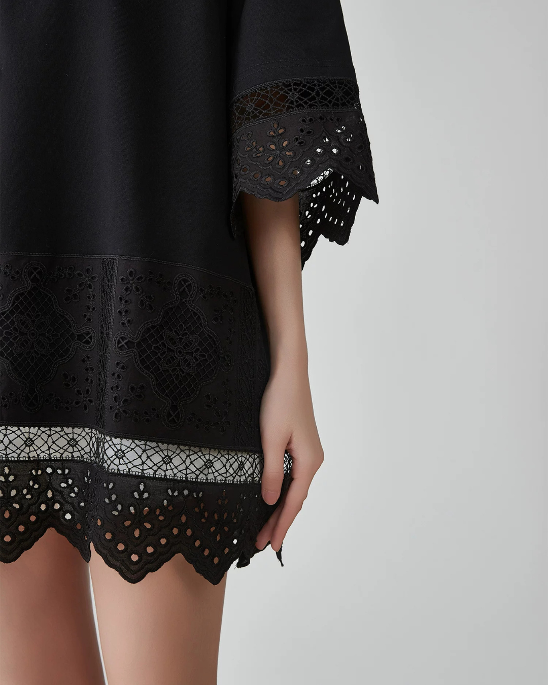 Scallop Lace Oversized Top FER0164