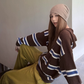 Striped Knit Hoodie WWP0004