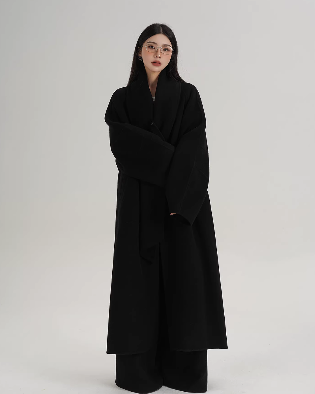 Scarf Long Wool Coat SRS0408