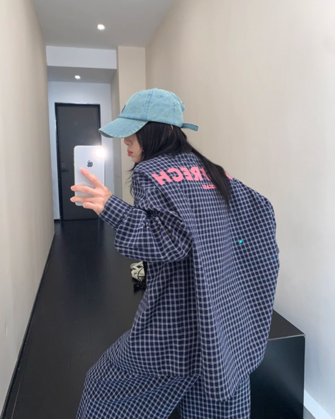 Plaid Long Sleeve Shirt / Loose Pants YLS0916