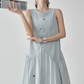 Asymmetric Drape Long Dress FER0279