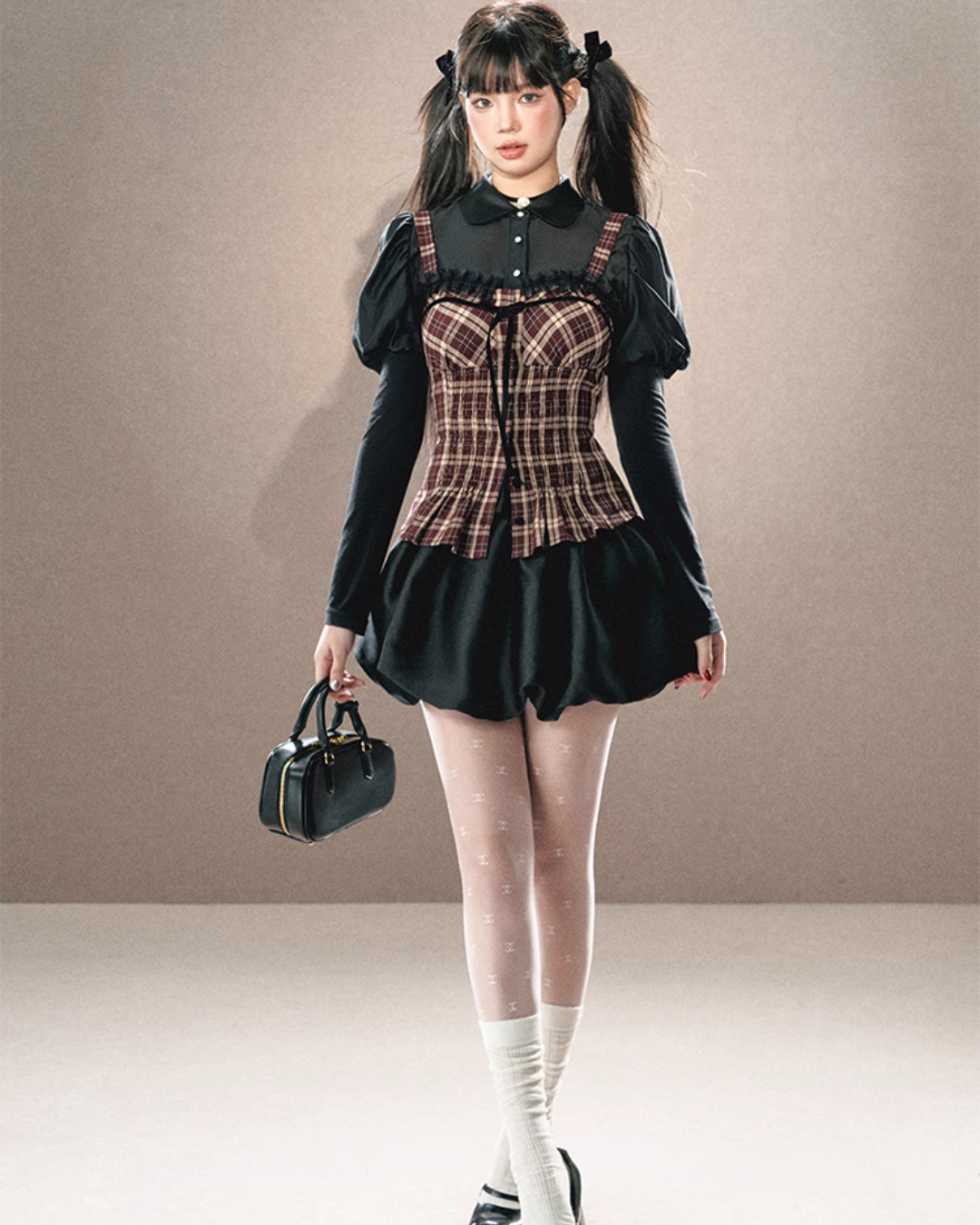 Lolita Bustier & Long Sleeved Shirt & Pumpkin Skirt UNP0011