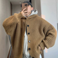 Loose-Gauge Hooded Rib Knit Cardigan DAZ0011