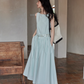 Two Stripe Belt Pastel Dress SMS0014