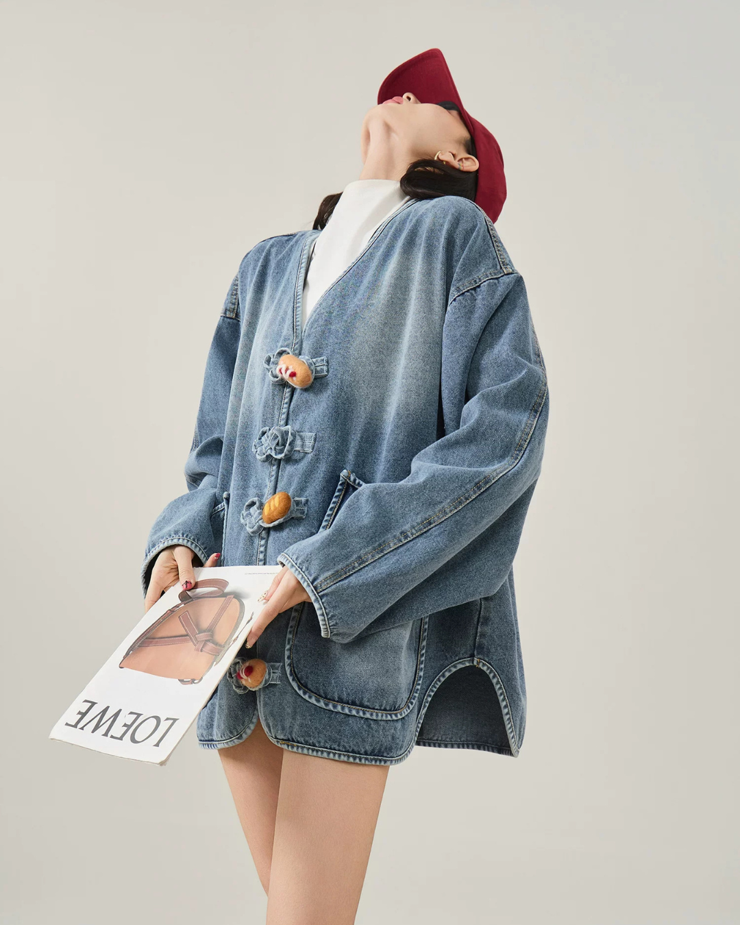 Duffle Button Denim Jacket FER0386