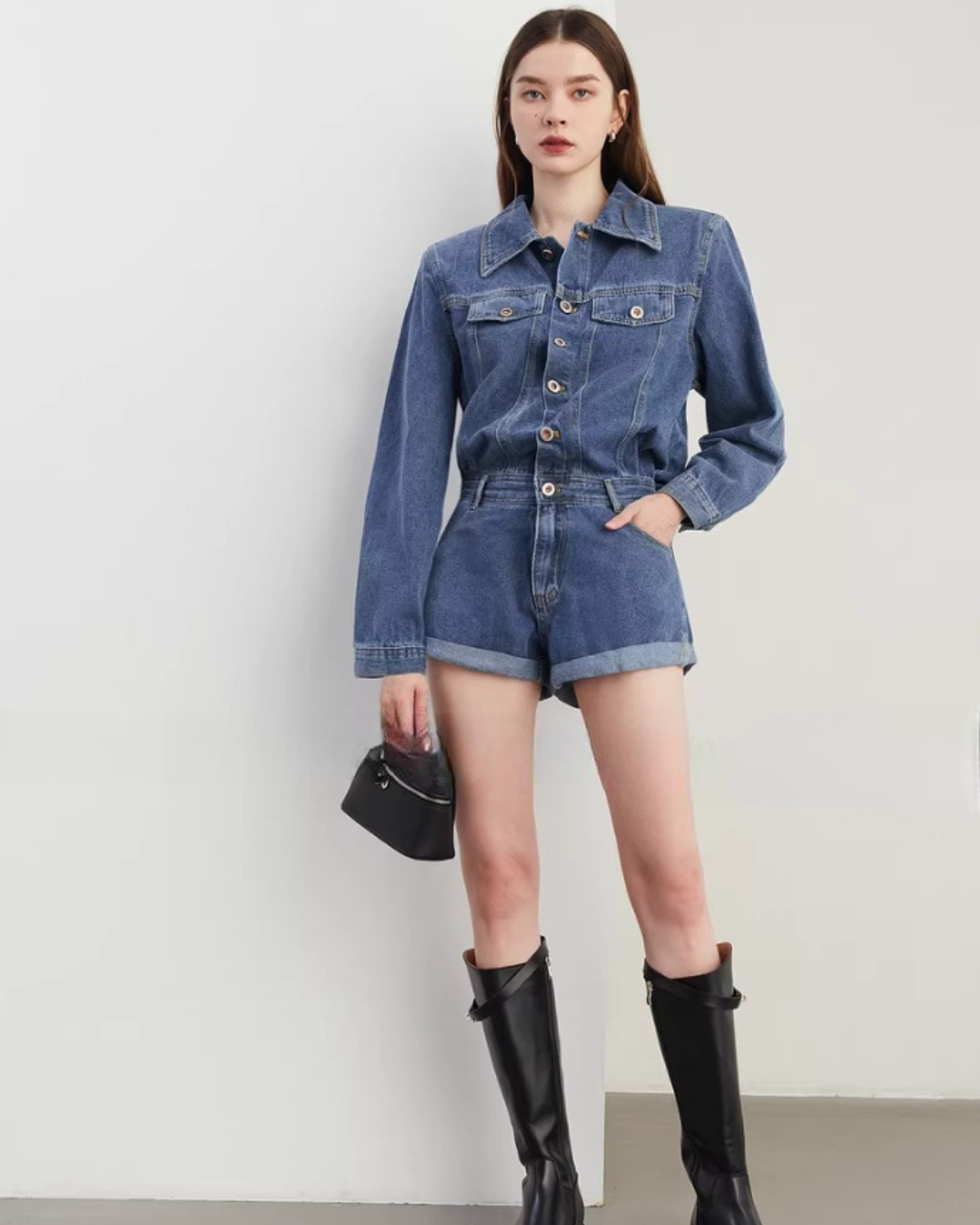 Retro  Blue Jumpsuit DPY0074