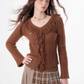 Ruffled Slim Fit V Neck SweaterZZF0327