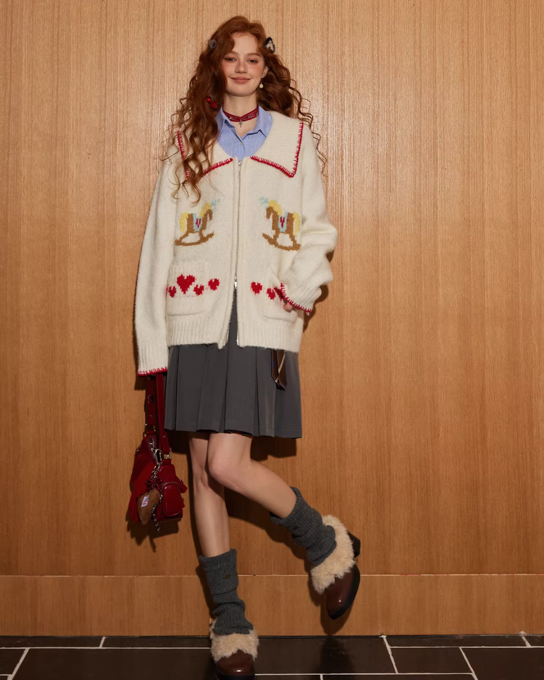 Horse Wool Knit Jacket ASG0075