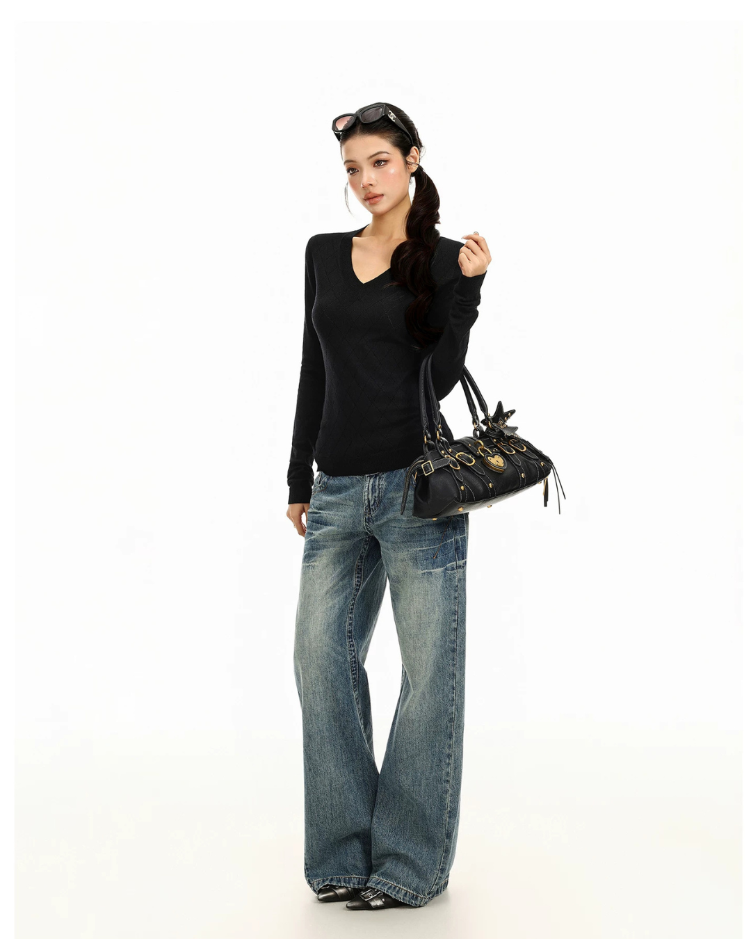 V-Neck Knit Top BGS0054