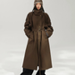 Oversized Stand Collar Long Trench Coat ACS0381