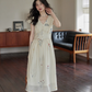 V-Neck Floral Flare Dress SMS0005