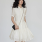 Plain Tiered Shirt Dress VAS0103