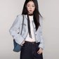 Color Contrast Stitch Tweed Jacket WDB0018