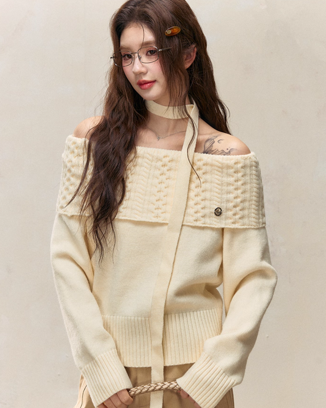 Off-Shoulder Tops / Wide Pants / Flared Long Skirts ELS0001