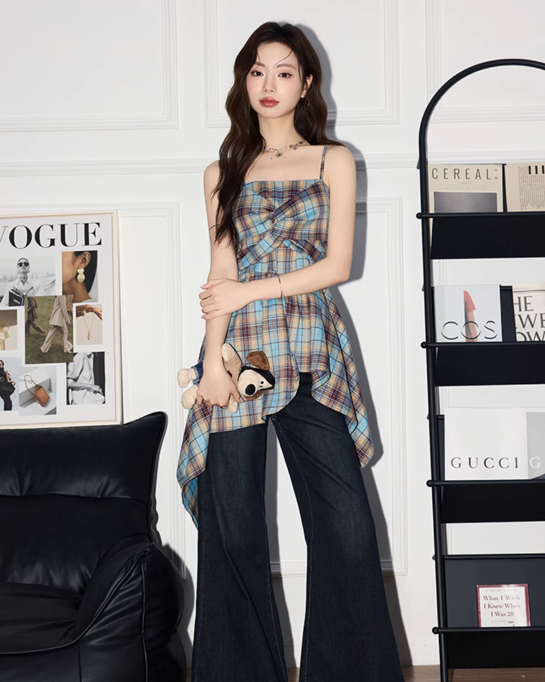 Paid Asymmetrical Ruffle Camisole MNX0007