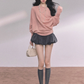 Dolman Sleeve Boat Neck Knit LAS0044