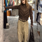 Knit Panel Quilted Knit Jacket WWP0019