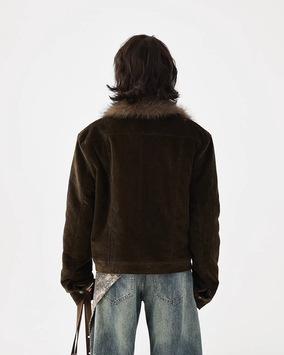 Fur Collar Corduroy Jacket  ACS0351