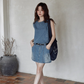 Sleeveless Denim Mini Dress SMS0016