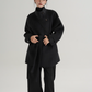 Half Turtleneck Black Coat SRS0320