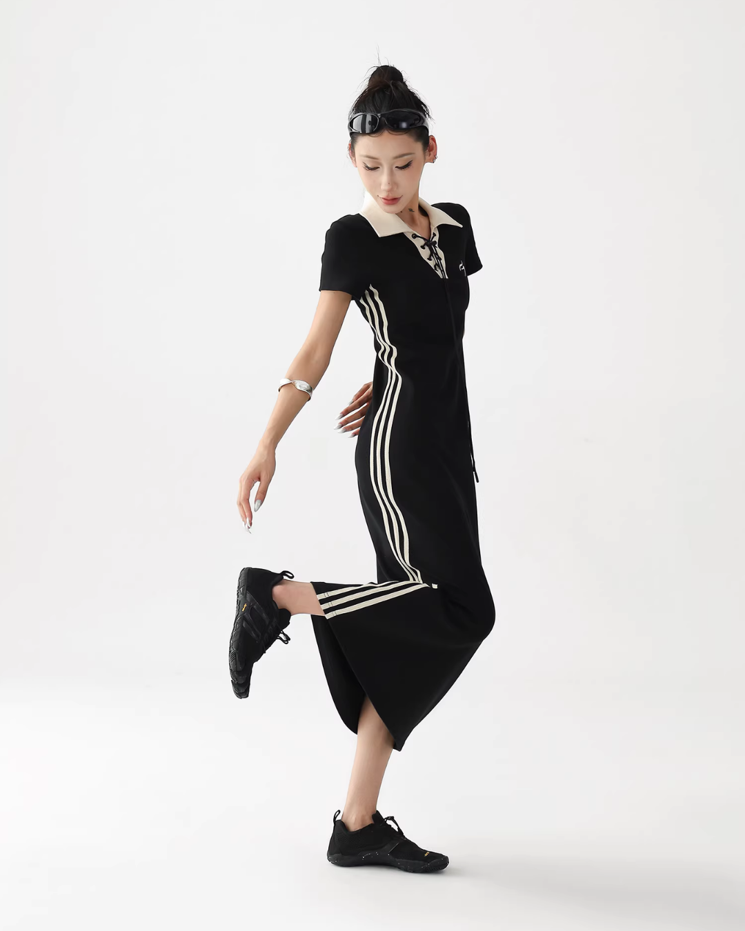 Lace-Up Side Line Dress ACS0365