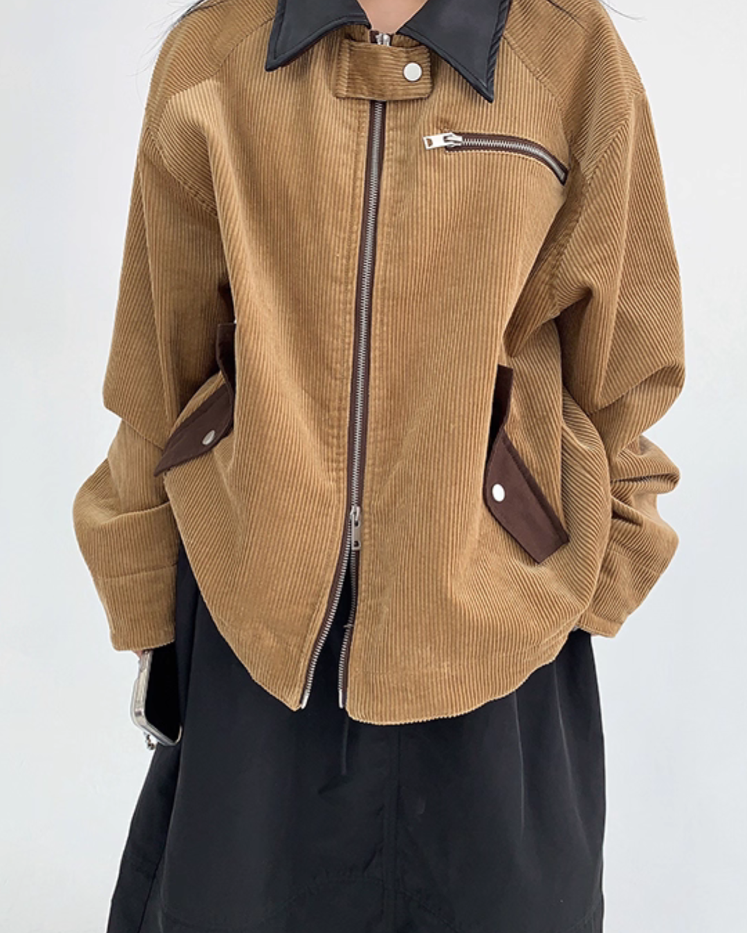 Double Zip Corduroy Jacket YLS0894