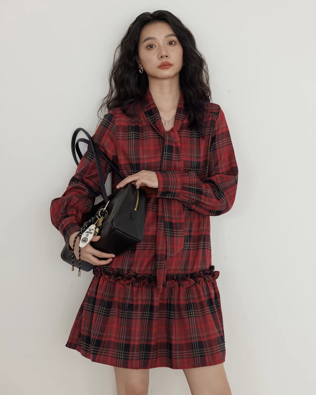 Vintage Plaid Dress VAS0186
