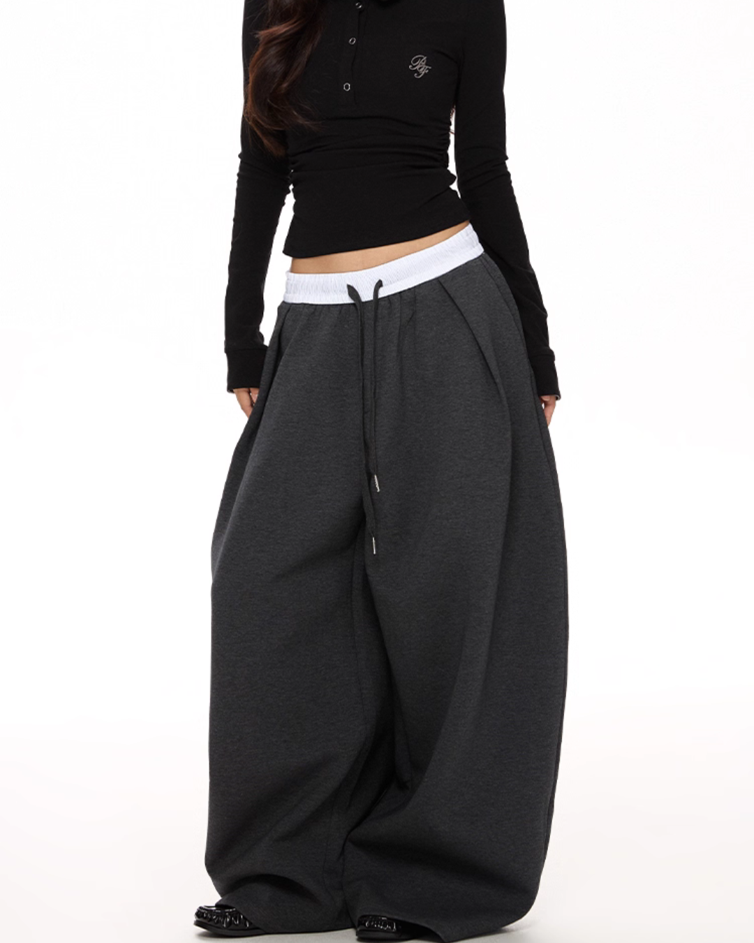 V-Neck Knit Top / Loose Sweatpants VAT0008