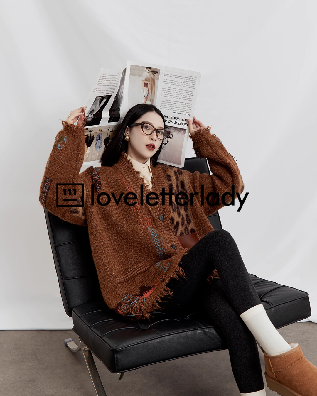 V-Neck Random Knit Cardigan LLA0537