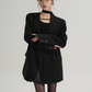 V-Neck Loose Jacket with Choker SRS0324