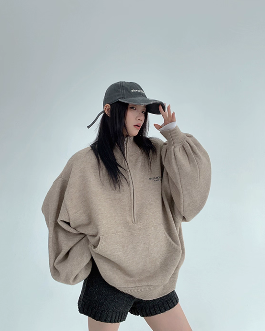 Half-Zip Sweatshirt Top YLS1009