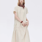 Cotton Linen Gathered Long Dress SHN0040