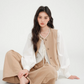 No Collar Balloon Sleeve Top / Vest / Pants CHS0002