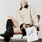 Beige Casual Short Jacket / Trapezoid Mini Skirt LLA0527