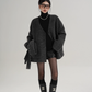 Scarf Mid-Length Wool Coat SRS0383