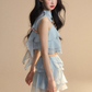Chiffon Ruffle Tops / Chiffon Skirts LAS0019