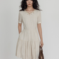Round Neck Linen Dress VAS0131