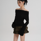 Off-Shoulder Long Sleeve Top SRS0354