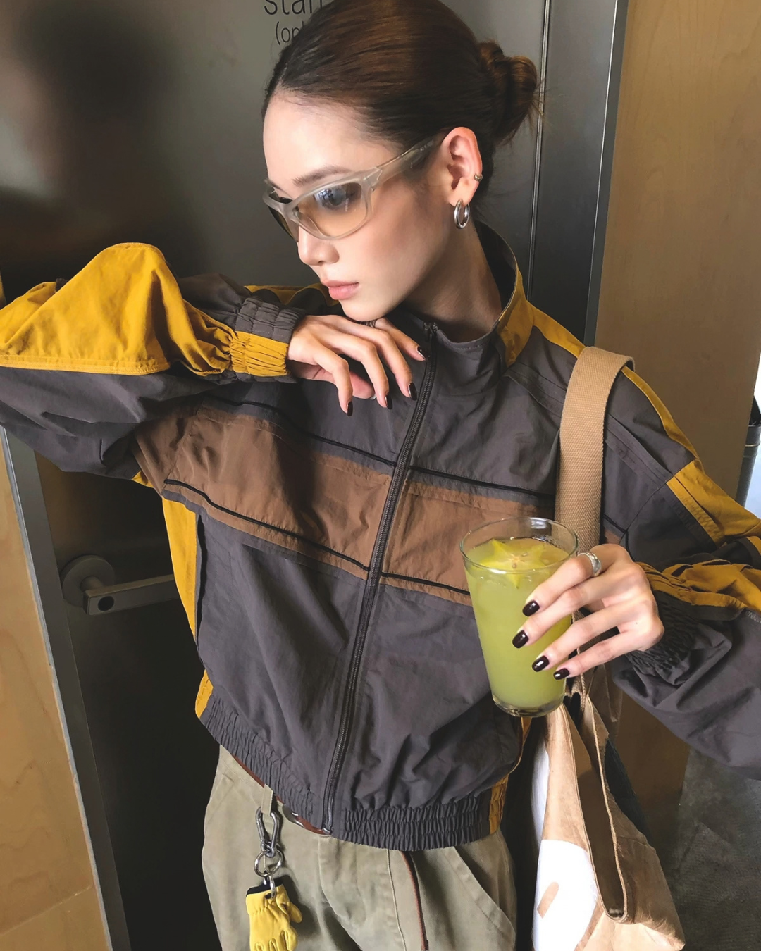 Cropped Color-Block Track Jacket WWP0015