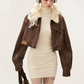 Boa Leather Short Jacket＆Leather Pants MAM0008