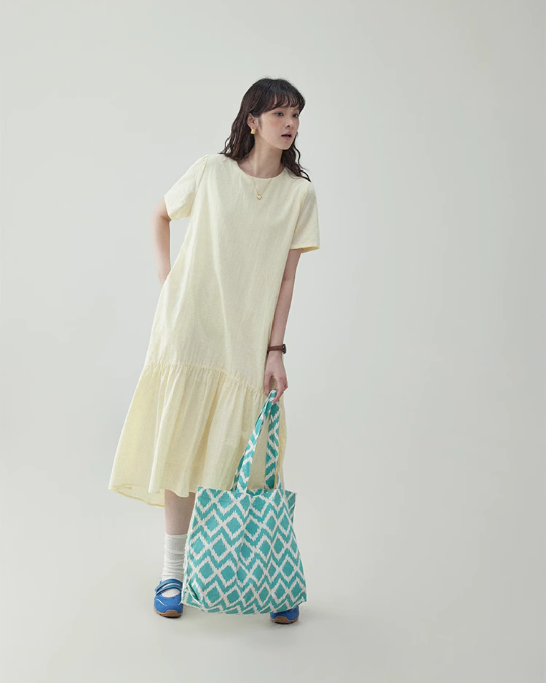 Round Neck Flare Long Dress AMU0030