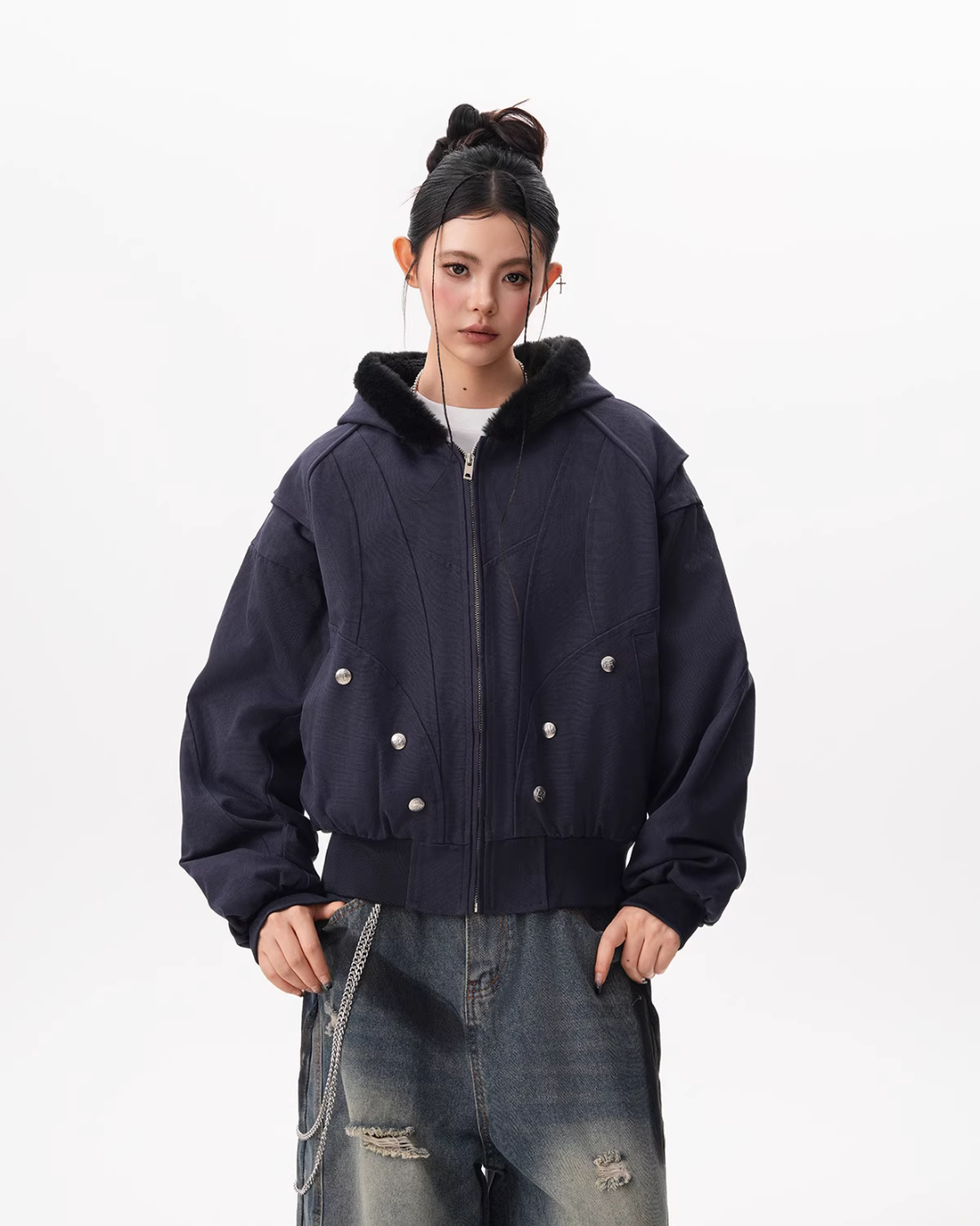 Inner Fleece Zip-up Hoodie BWA0009