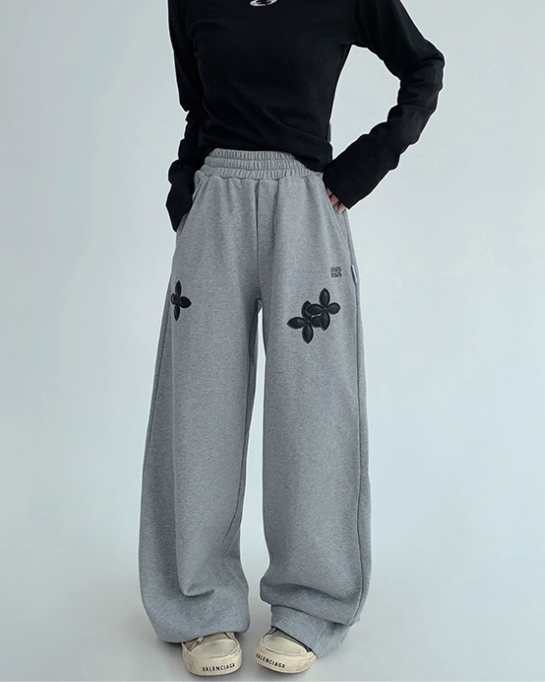 Flower Motif Sweatpants YLS0966